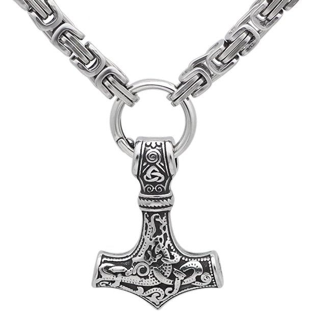 KING CHAIN WITH MJOLNIR PENDANT