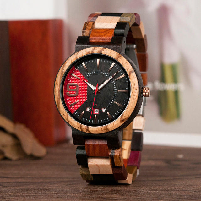 VIKING WOODEN WATCH WITH NORDIC DESIGN