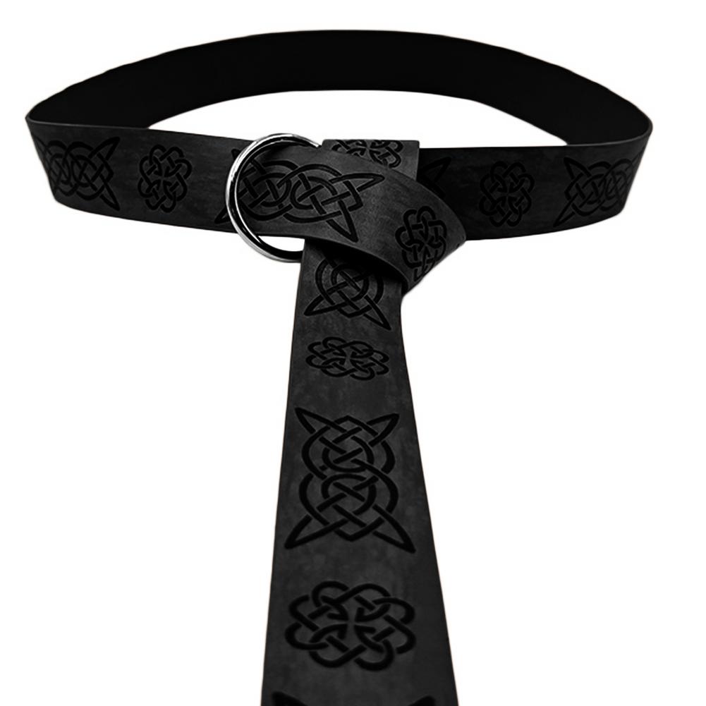 MEDIEVAL EMBOSSED PU LEATHER BELT