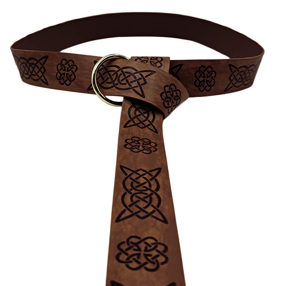 MEDIEVAL EMBOSSED PU LEATHER BELT