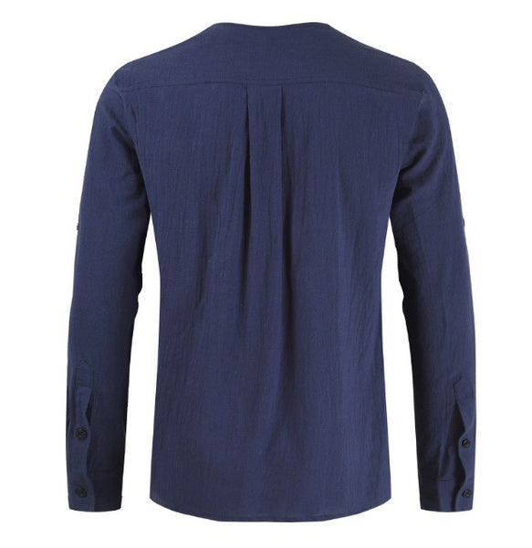LONG SLEEVE LINEN SHIRT MEDIEVAL VIKING SHIRT