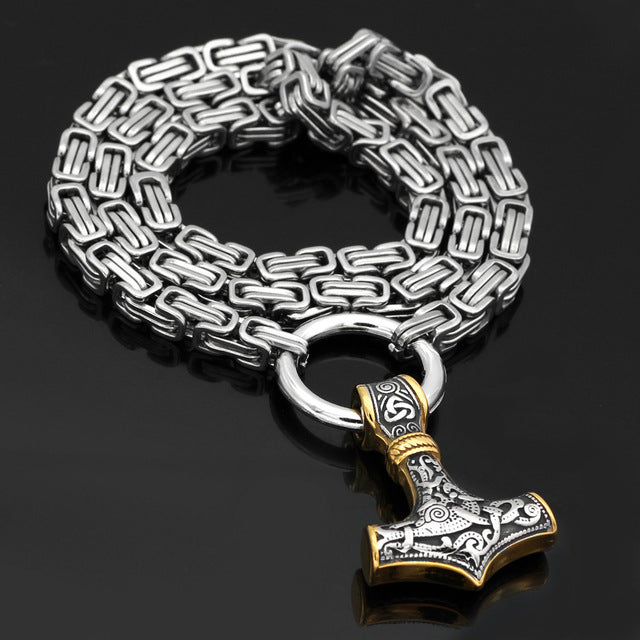 KING CHAIN WITH MJOLNIR PENDANT