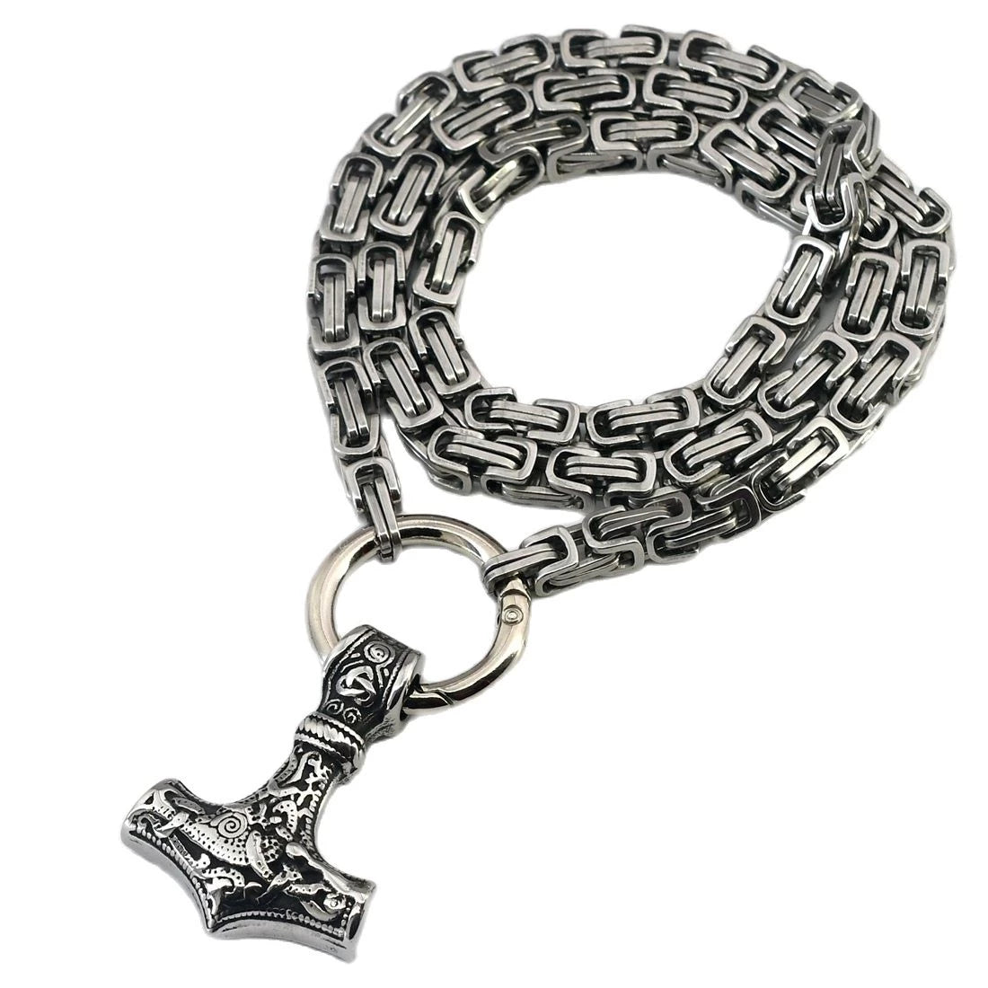 KING CHAIN WITH MJOLNIR PENDANT