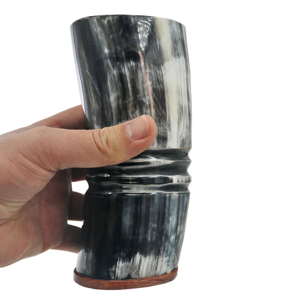 Viking Drinking Horn Handcrafted from Real Ox Horn