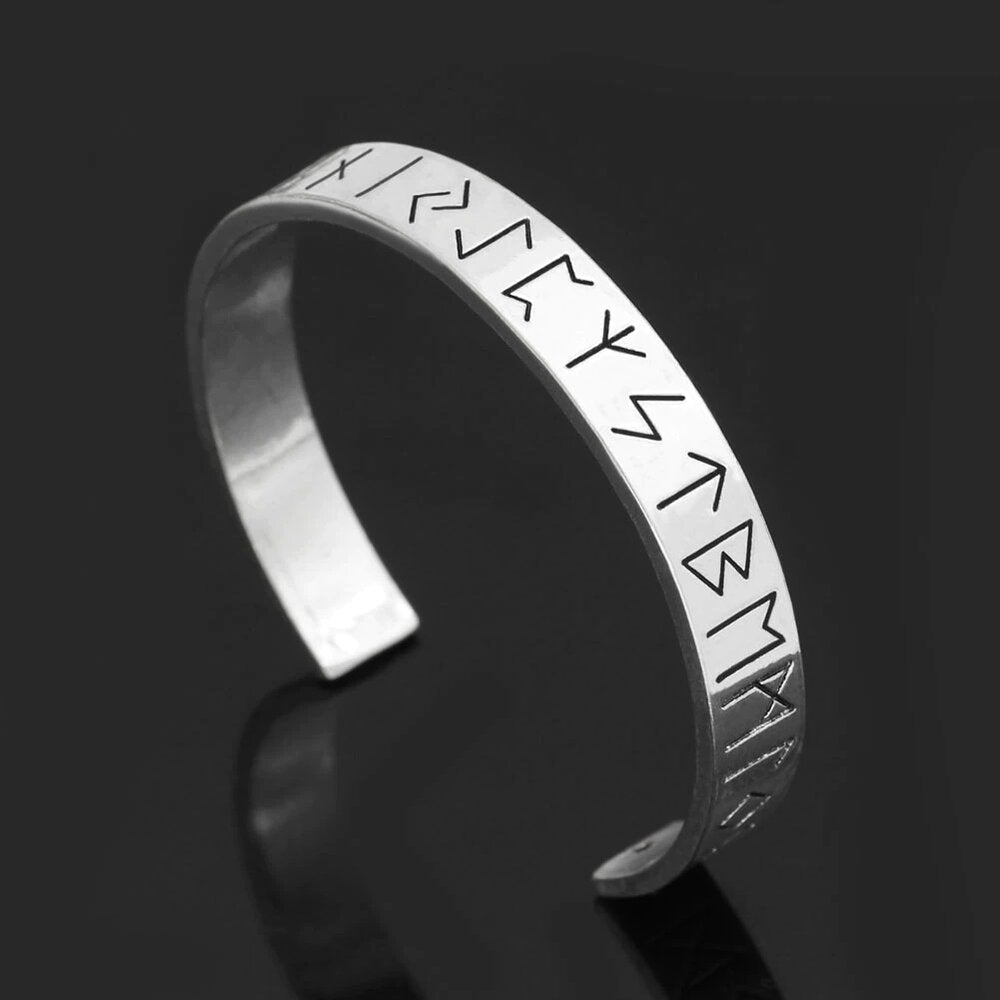 Viking Runes Cuff Bracelet