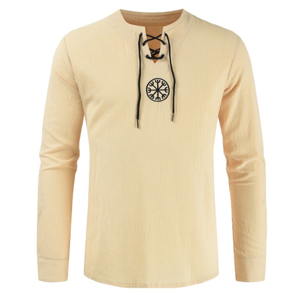 LONG SLEEVE LINEN SHIRT MEDIEVAL VIKING SHIRT