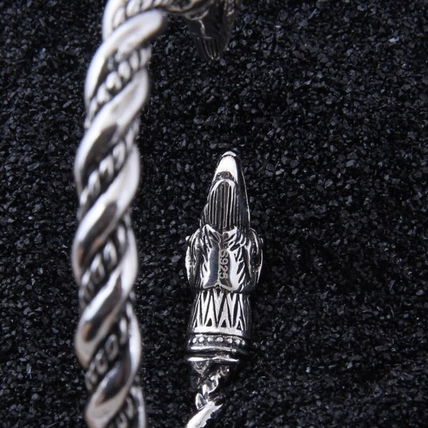 VIKING CUFF - ODIN'S RAVENS STERLING SILVER
