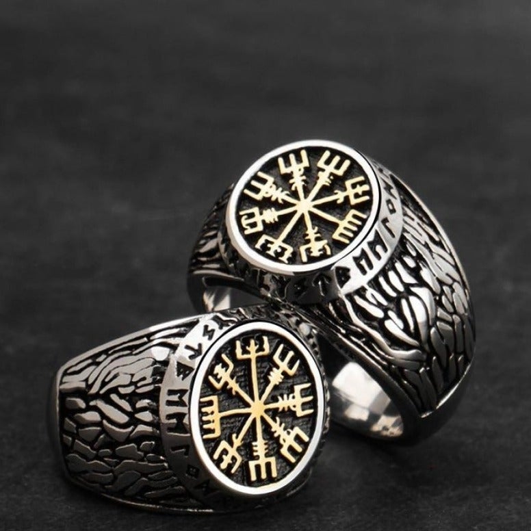 Wikinger Ring Vegvisir Rune