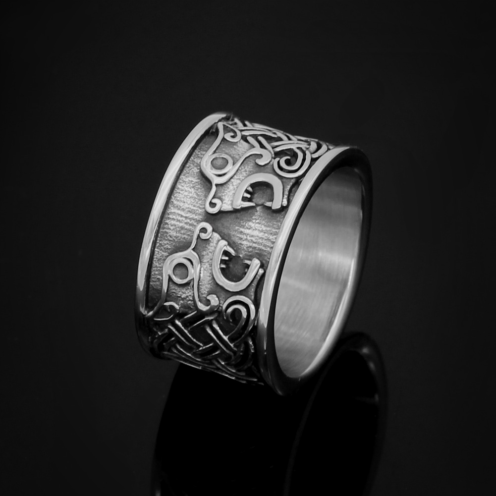 Wikinger Ring Odins Wölfe