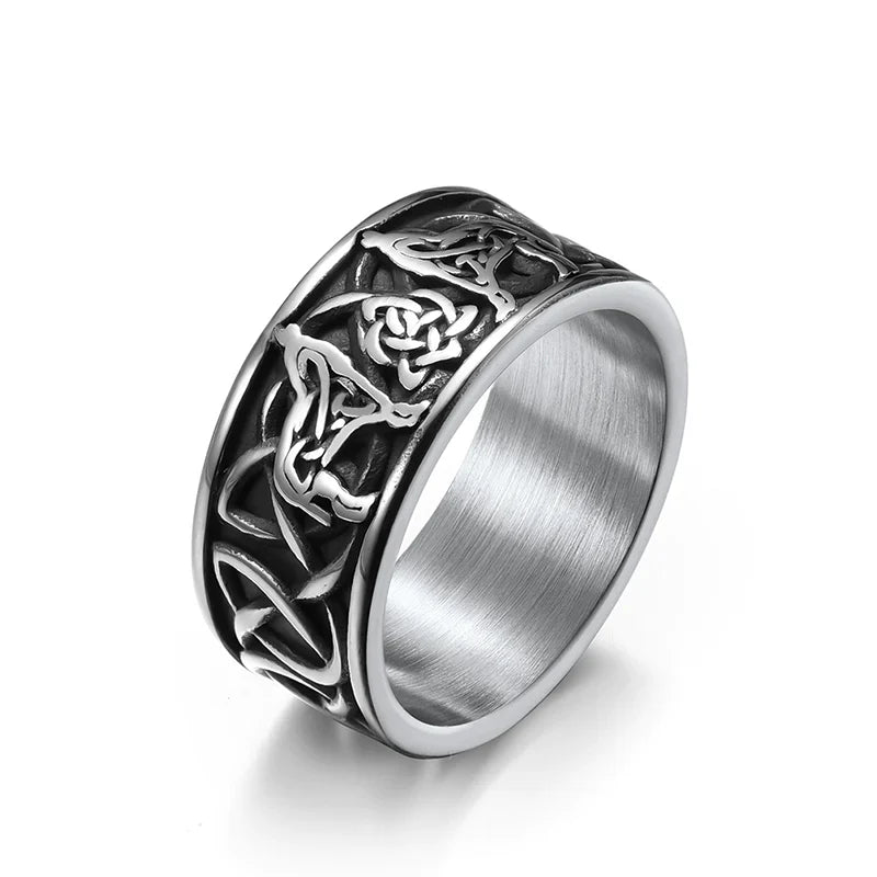 VIKING RING - WOLF RUNES