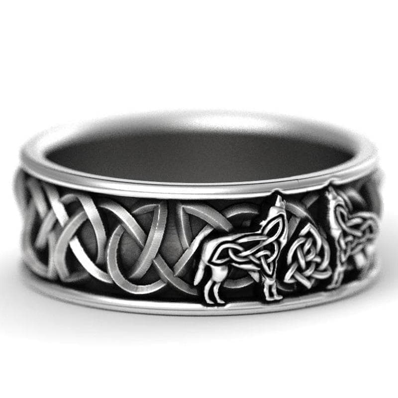 VIKING RING - WOLF RUNES