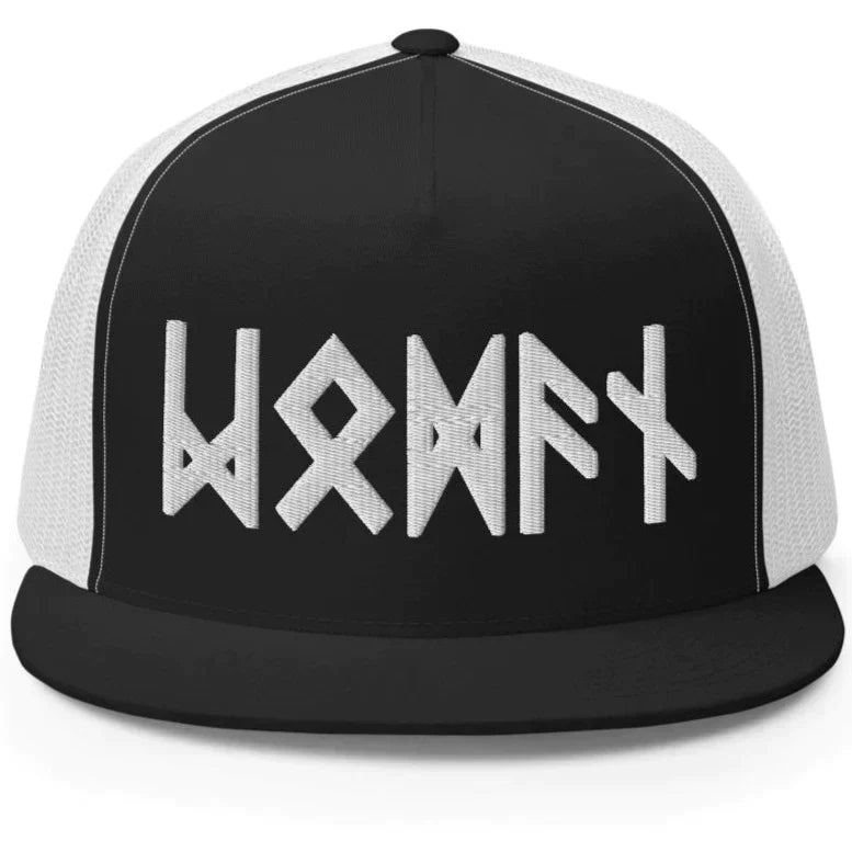 Viking trucker cap with Odin in old Futhark