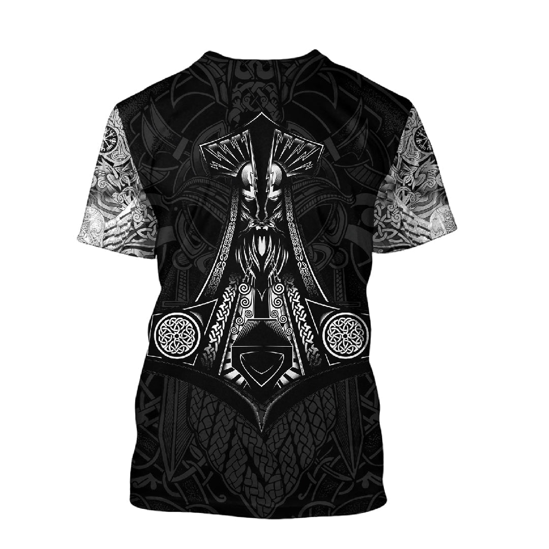 Viking T-Shirt - Odin Tribal Print