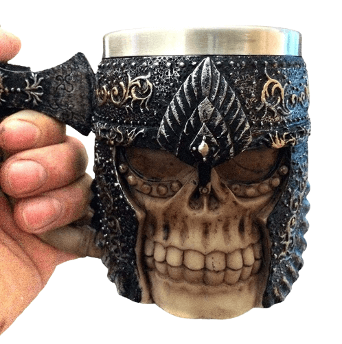 3D Double-Layer Axe Viking Skull Mug