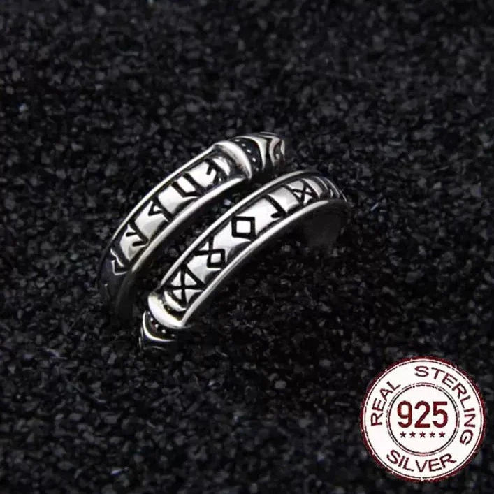 VIKING RING - JÖRMUNGANDR IN STERLING SILVER