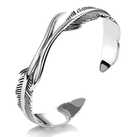VIKING CUFF - RAVEN FEATHER DESIGN