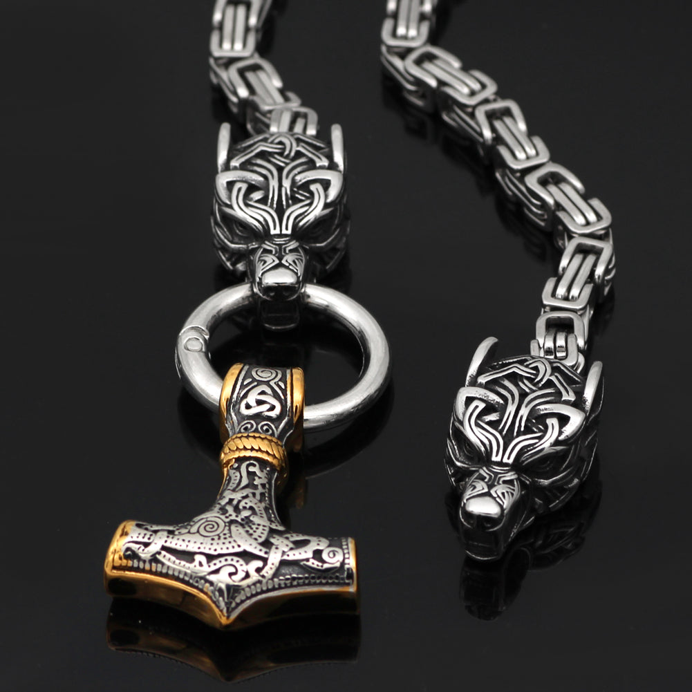 THOR'S HAMMER NECKLACE - MIDGARD SNAKE