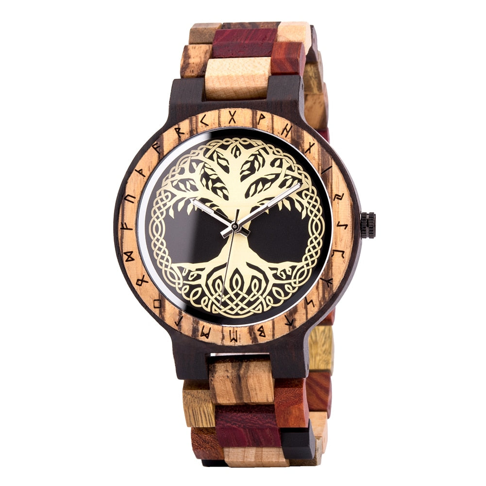 YGGDRASIL TREE OF LIFE WOODEN WATCH