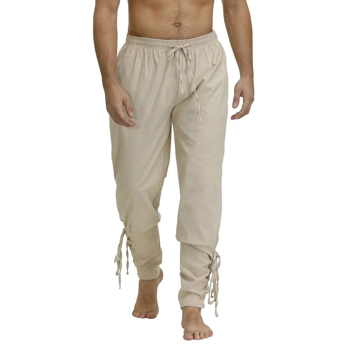 HIGH WAIST LACE UP VIKING PANTS