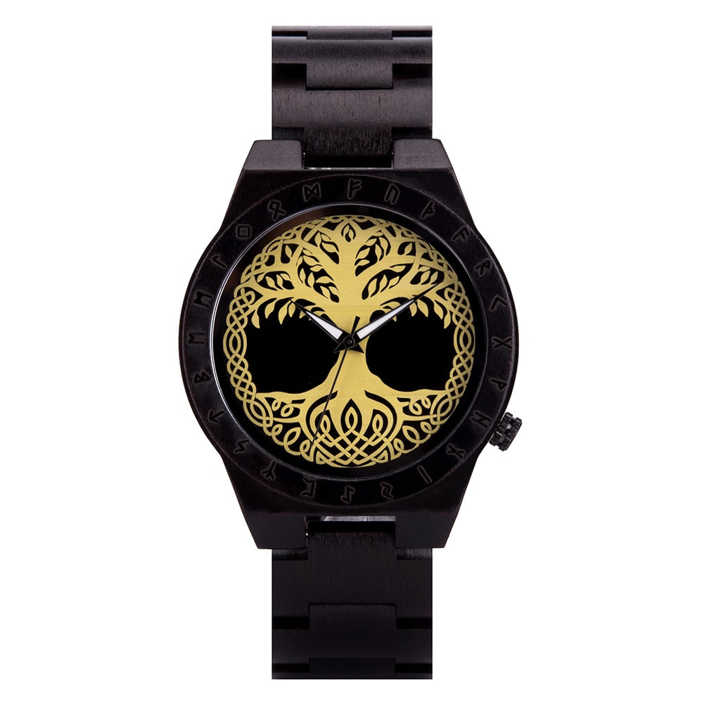 WOODEN VIKING WATCH - YGGDRASIL TREE OF LIFE