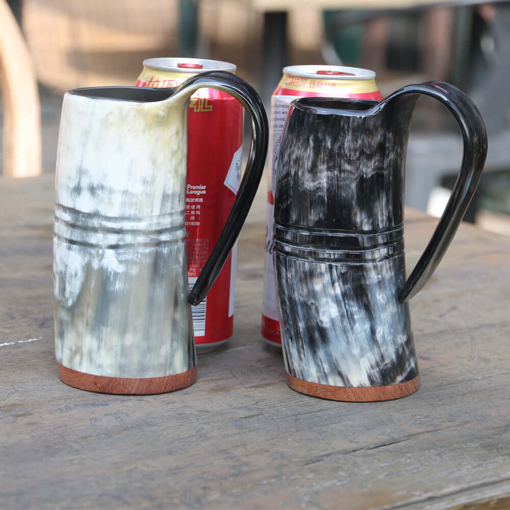 AUTHENTIC DRINKING HORN MUG MADE FROM REAL BUFFALO HORN