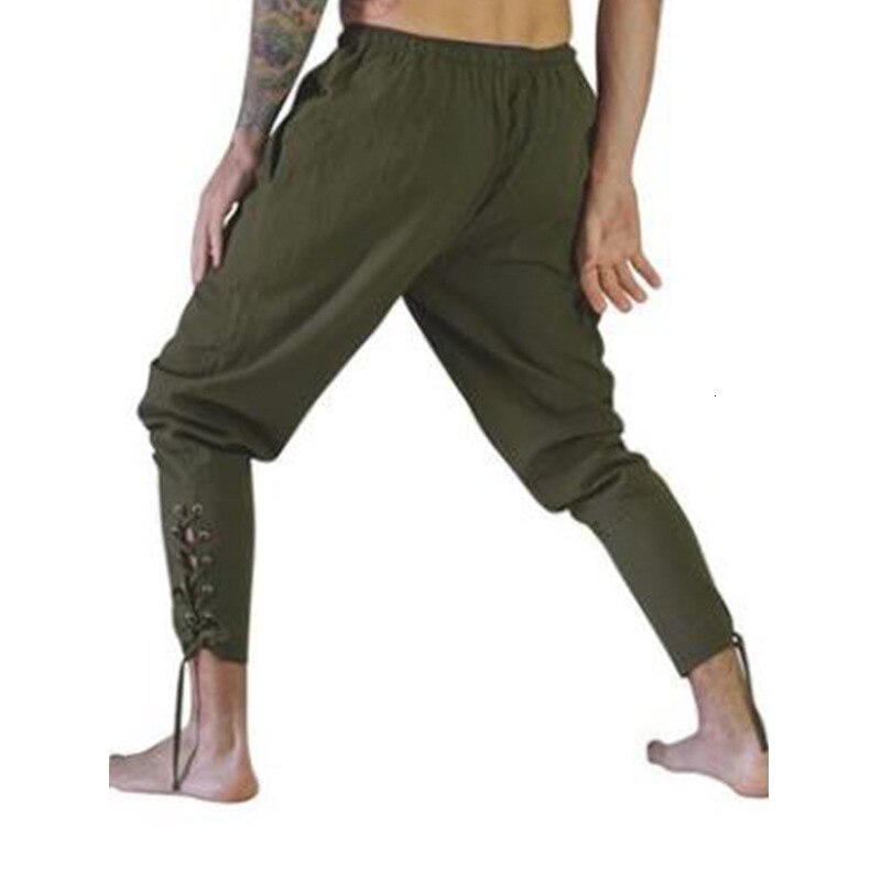 HIGH WAIST LACE UP VIKING PANTS