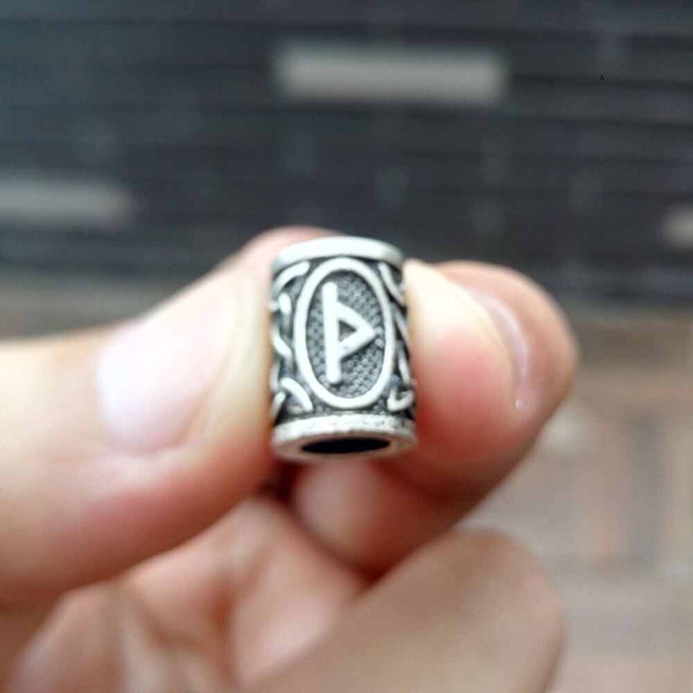 VIKING BEARD BEAD WITH NORDIC RUNES