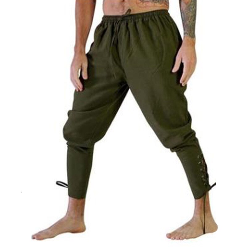 HIGH WAIST LACE UP VIKING PANTS