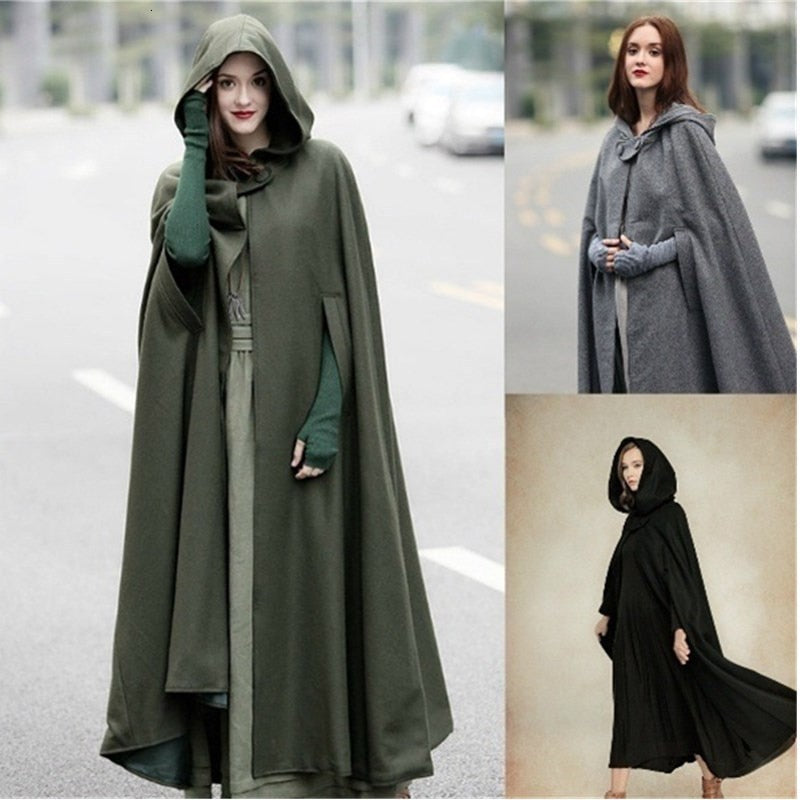 MEDIEVAL LONG HOODED CAPE