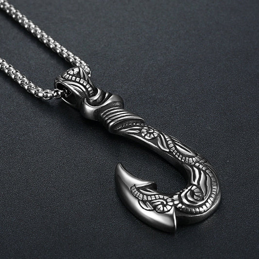 VIKING NECKLACE WITH FISHHOOK PENDANT