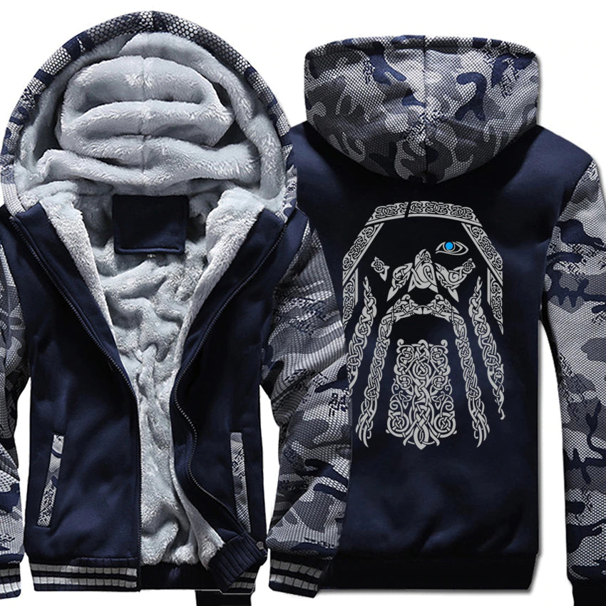 VIKING HOODIE - ODIN THE ALLFATHER WITH FLEECE LINING