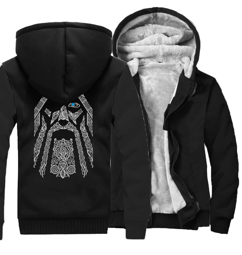 VIKING HOODIE - ODIN THE ALLFATHER WITH FLEECE LINING