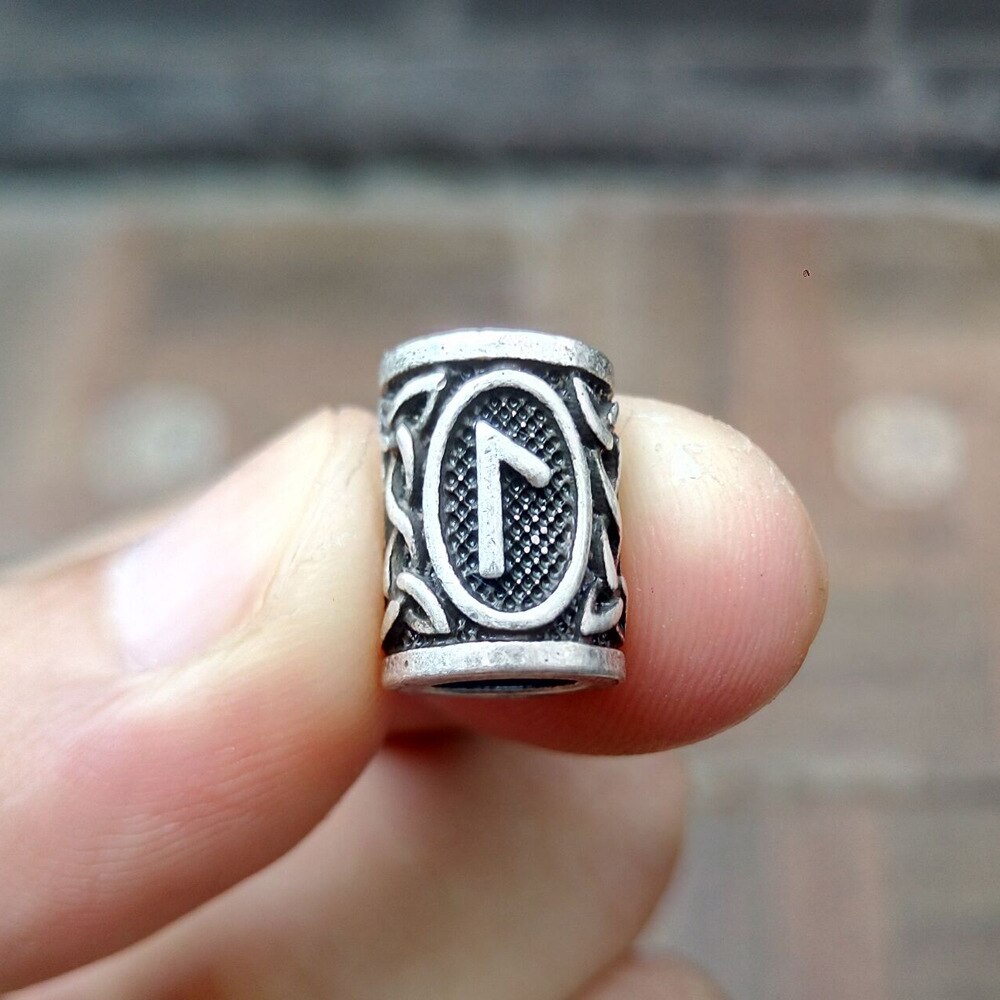 VIKING BEARD BEAD WITH NORDIC RUNES