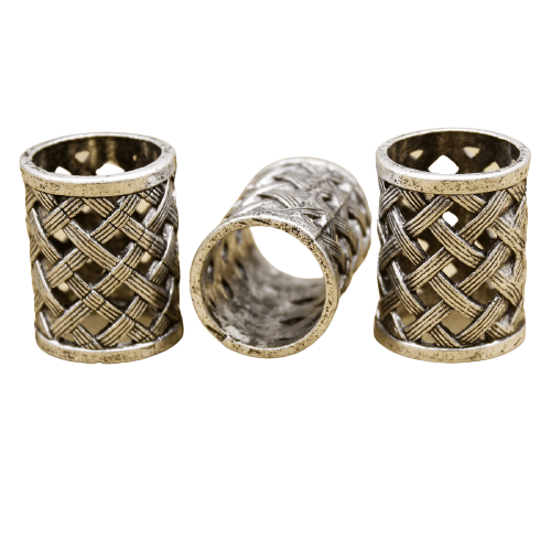 3 Pcs Large Viking Woven Hair and Beard Bead