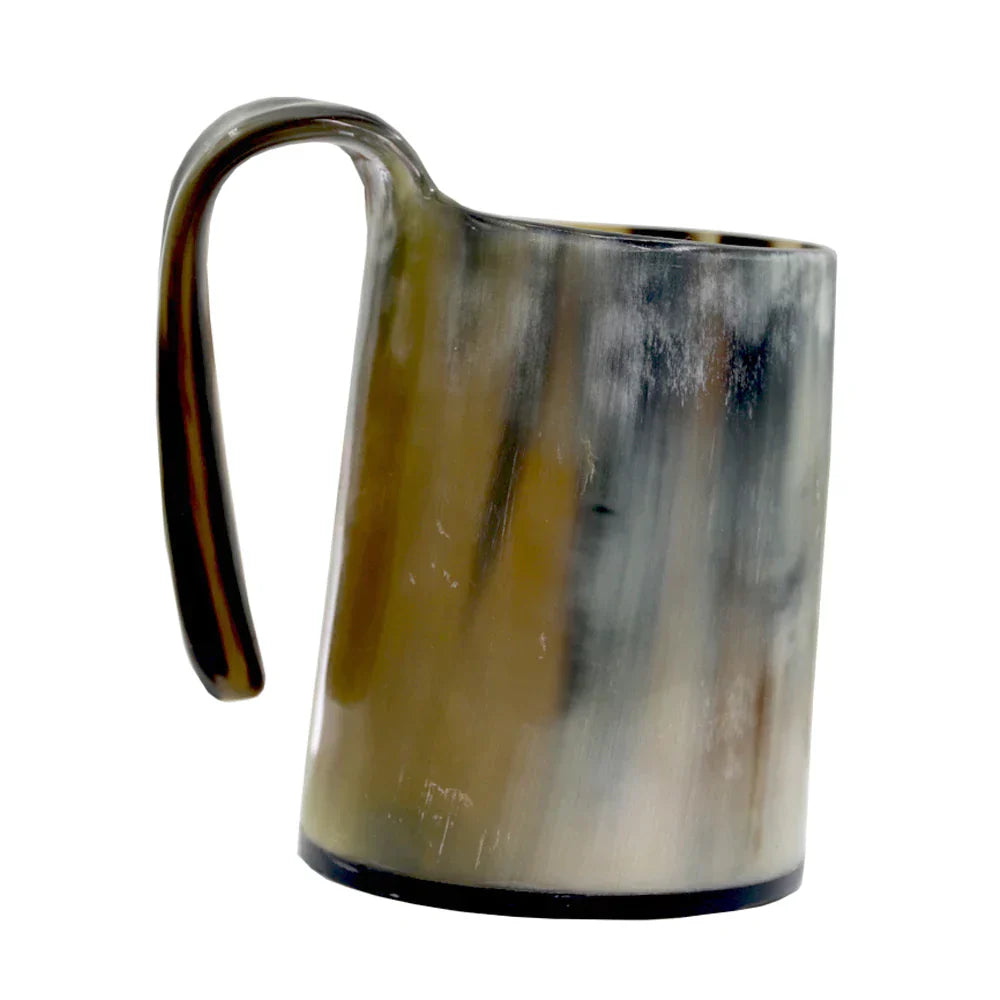 Viking Drinking Horn Mug Handcrafted from Ox Horn