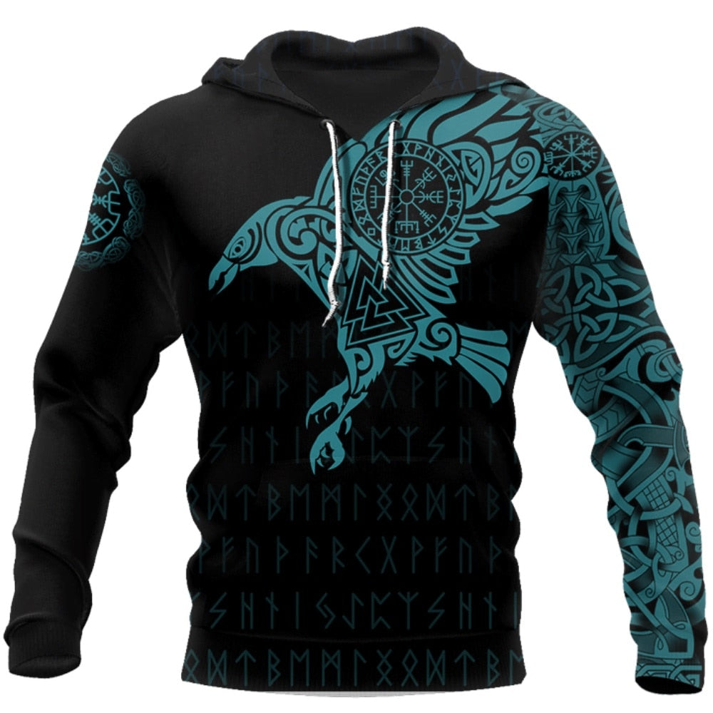 NORSE RAVEN HUGIN AND MUNIN VALHALLA VIKINGS HOODIE