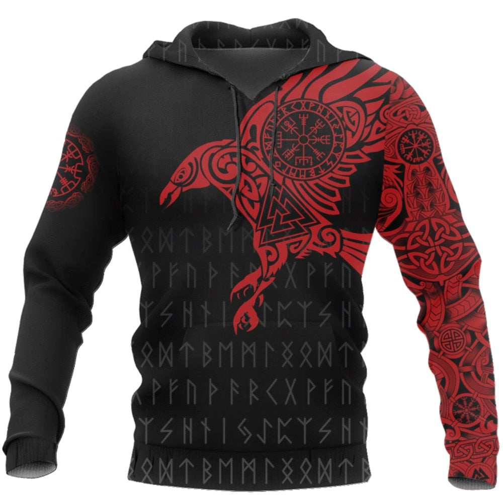 NORSE RAVEN HUGIN AND MUNIN VALHALLA VIKINGS HOODIE