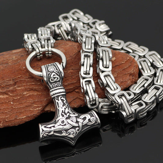 KING CHAIN WITH MJOLNIR PENDANT