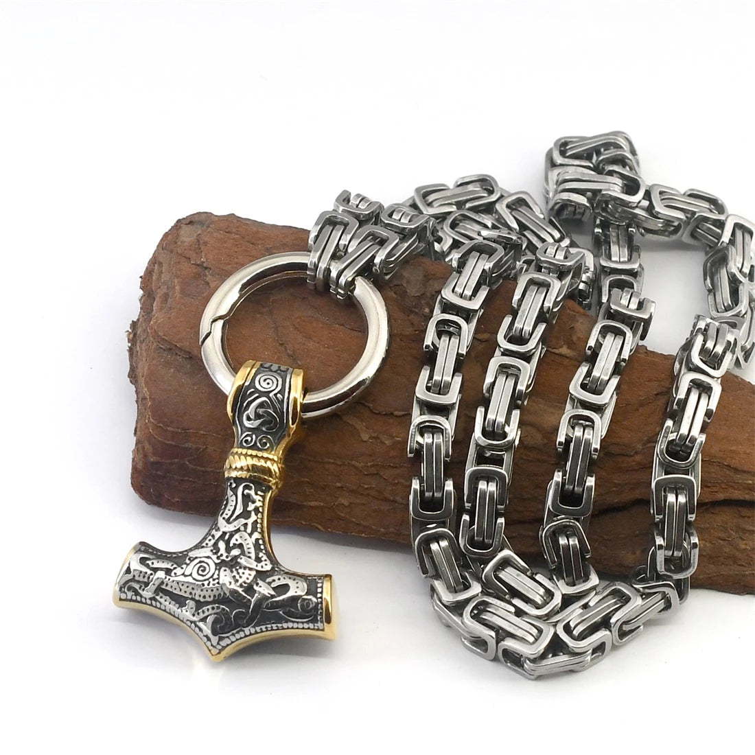 KING CHAIN WITH MJOLNIR PENDANT