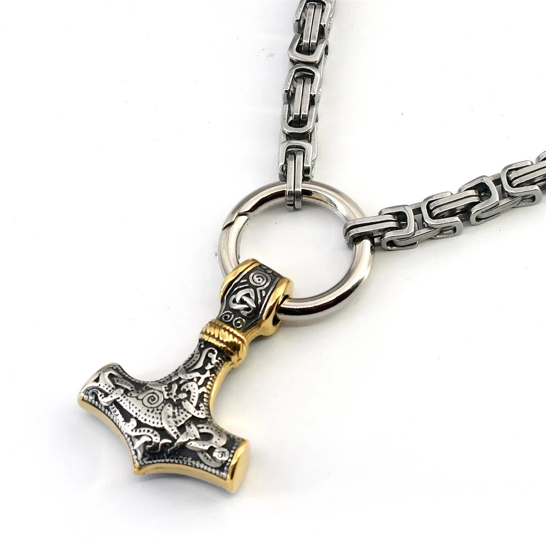KING CHAIN WITH MJOLNIR PENDANT