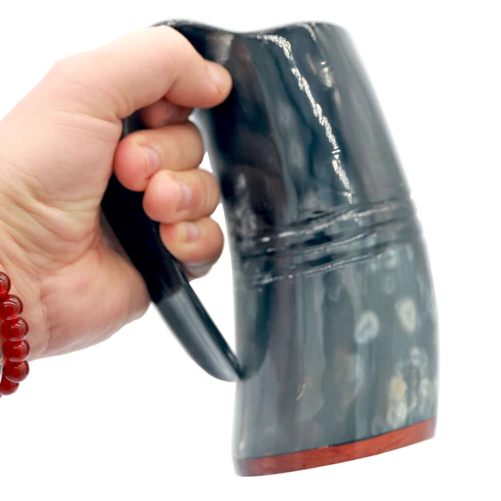 AUTHENTIC DRINKING HORN MUG MADE FROM REAL BUFFALO HORN