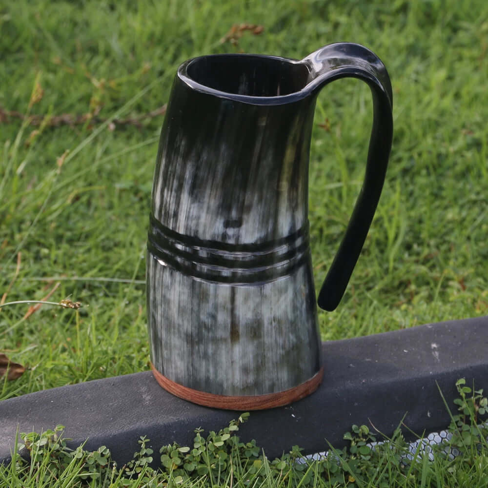 AUTHENTIC DRINKING HORN MUG MADE FROM REAL BUFFALO HORN