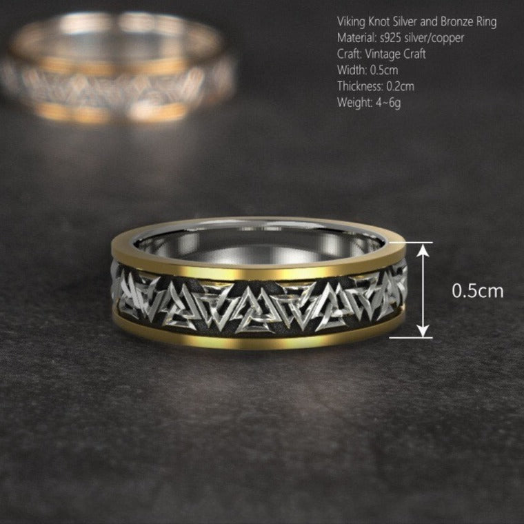 VIKING RING - VALKNUT MOTIF