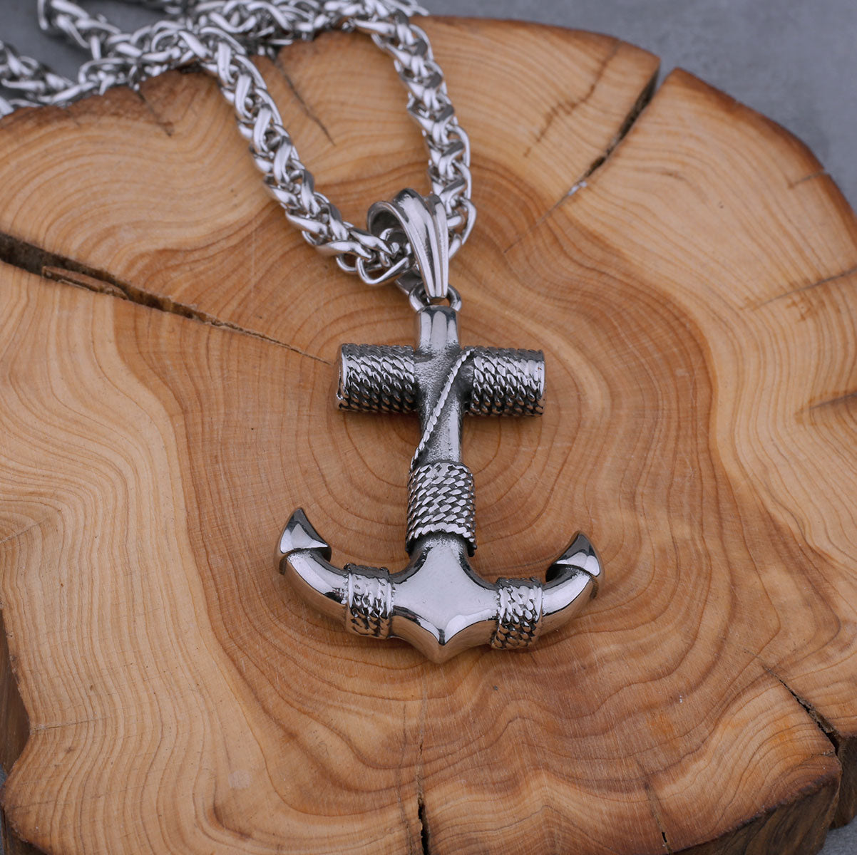 VIKING NECKLACE - ANCHOR ROPE PENDANT