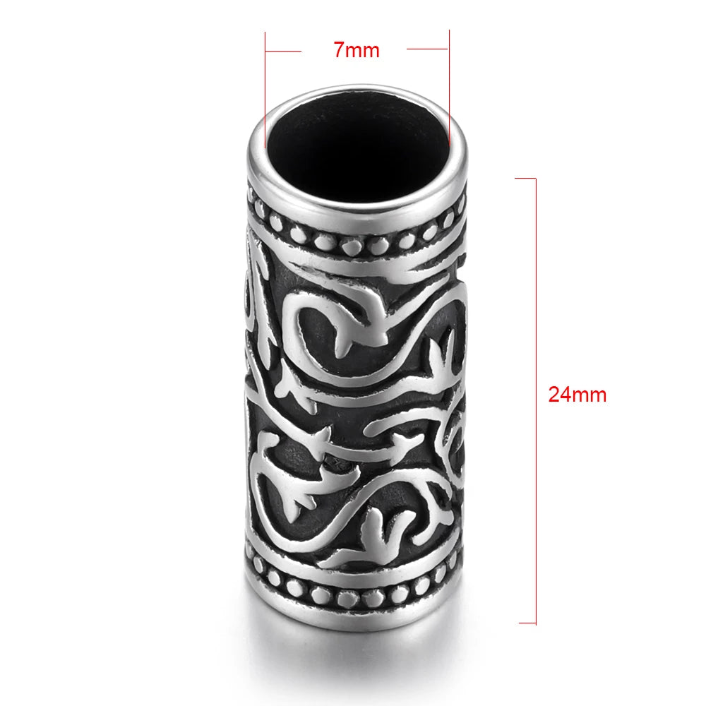 VIKING BEARD BEAD - KNOTTED ENGRAVINGS