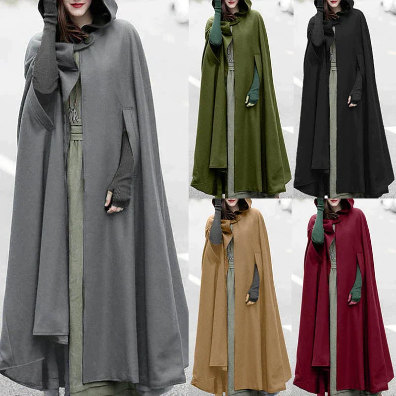 MEDIEVAL LONG HOODED CAPE