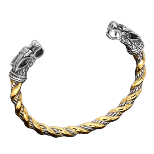 Gold-Trimmed Wolf Armring