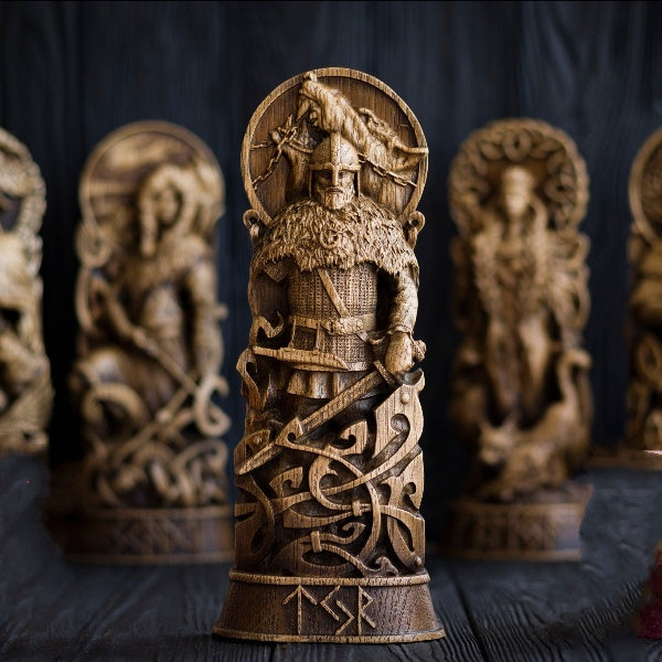 TYR, THE LAWMAKER NORSE GOD WOOD CARVING STATUE