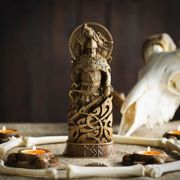 TYR, THE LAWMAKER NORSE GOD WOOD CARVING STATUE