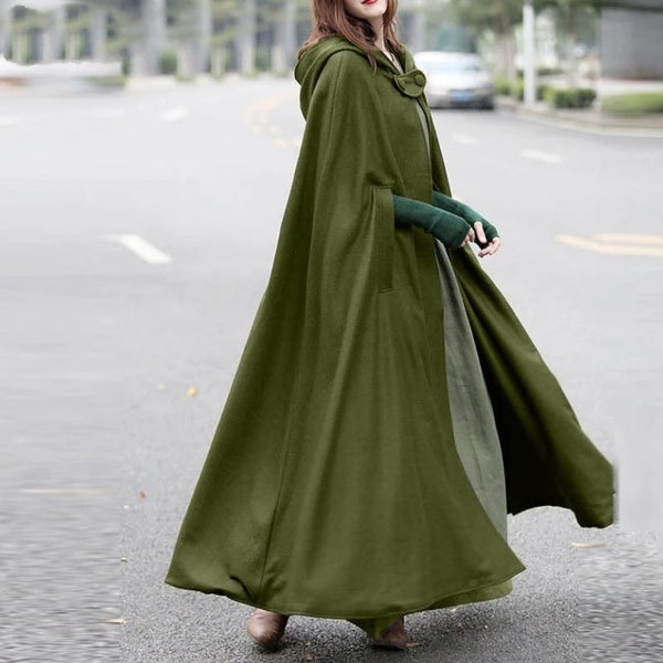 MEDIEVAL LONG HOODED CAPE